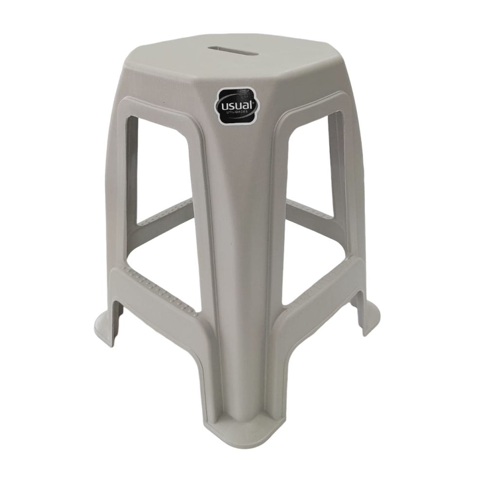 Nivalmix-Banqueta Nova Plastico -01-Cinza Claro - 1086 - Usual Utilidades-2518444 Nivalmix-Banqueta Nova Plastico -01-Cinza Claro - 1086 - Usual Utilidades-2518444